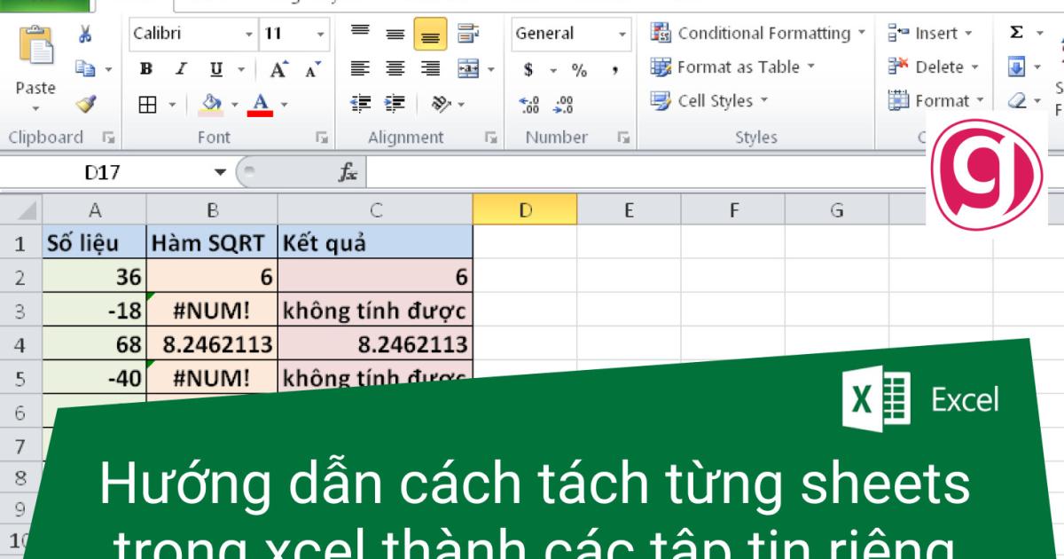 Hướng dẫn cách tách từng sheets trong Excel thành các tập tin riêng